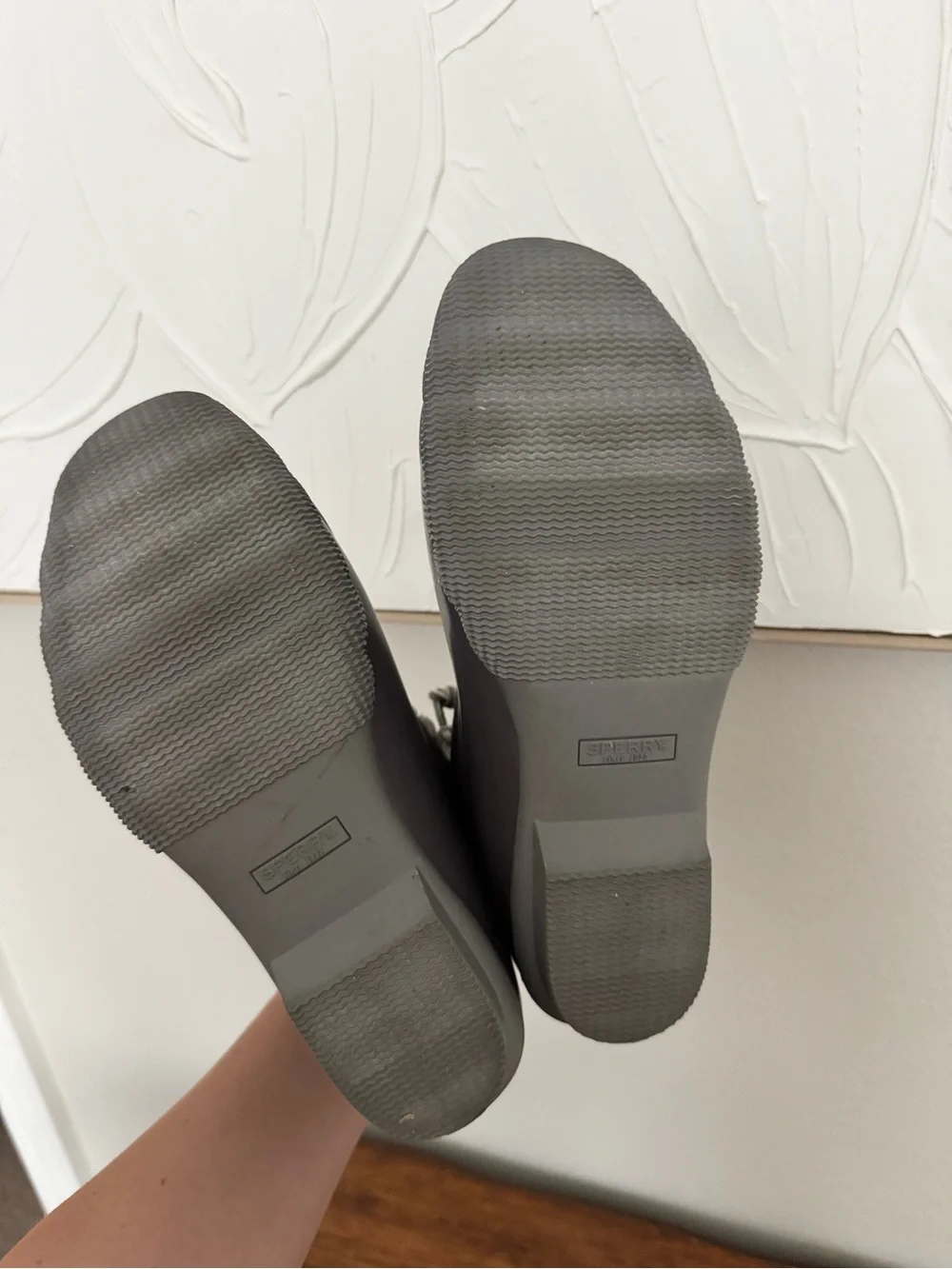 Sperry Gray Quilted Waterproof Duck Boots